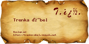 Trenka Ábel névjegykártya